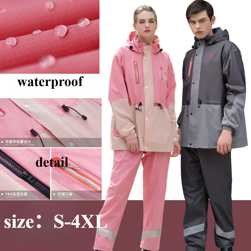 Motorcycle Rain Suit - Motorcycle Rider Raincoat Set for Men