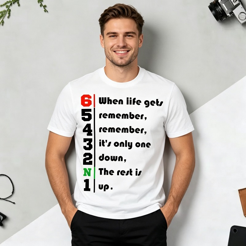 1N23456 Life Quote Graphic T-S - Motorcycle Gear Quotes 评论和价格