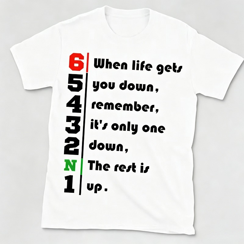 1N23456 Life Quote Graphic T-S - Motorcycle Gear Quotes 评论和价格