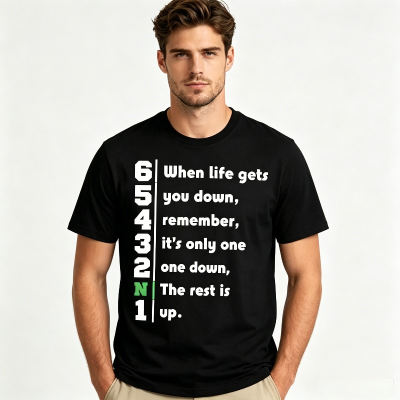 1N23456 Life Quote Graphic T-S - Motorcycle Gear Quotes 评论和价格