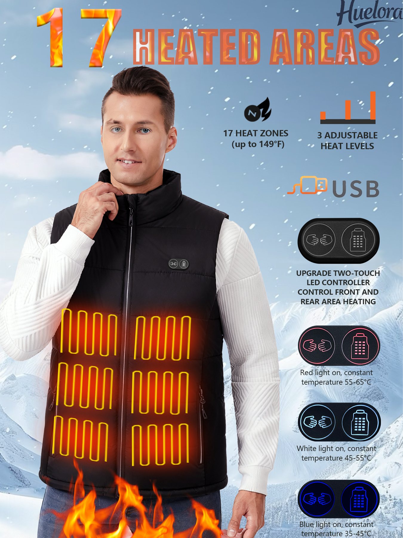 17 Heating Zones USB Heated Ve - Motorcycle Gear Zone 评论和价格