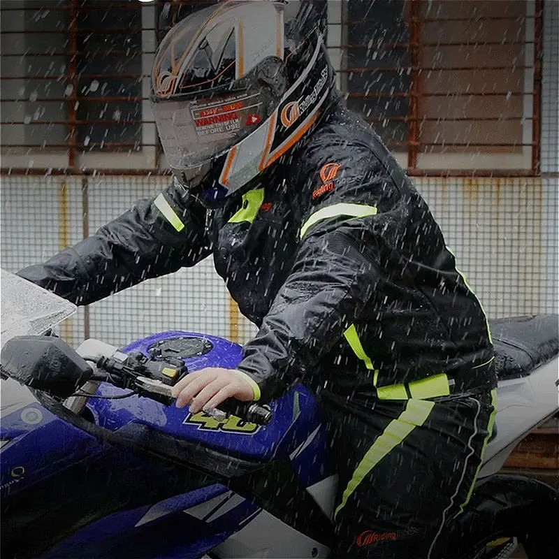 Cycling Jersey Men's Motorcycl - Motorcycle Rain Suit 评论和价格