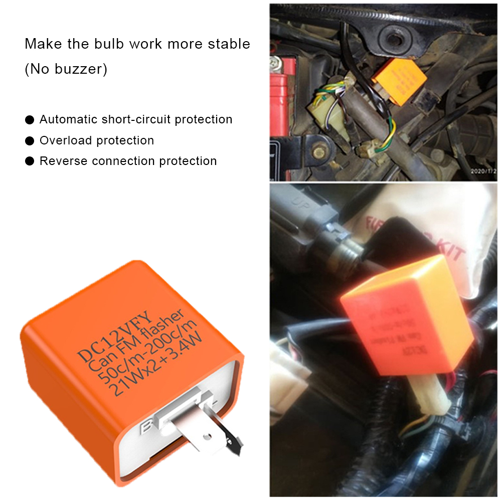 DV 12V LED Flasher Adjustable  - Motorcycle Gear Protection 评论和价格